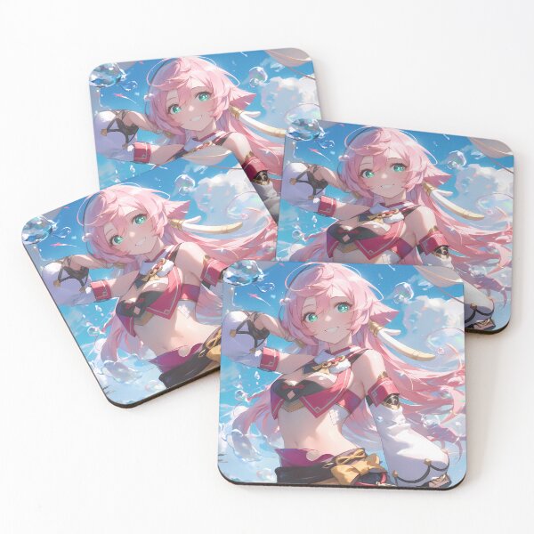Item preview, Yanfei Genshin Impact Anime Girl Law Fire Liyue Waifu Crimson Counsel designed and sold by Tokyonomad.