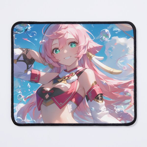 Item preview, Yanfei Genshin Impact Anime Girl Law Fire Liyue Waifu Crimson Counsel designed and sold by Tokyonomad.