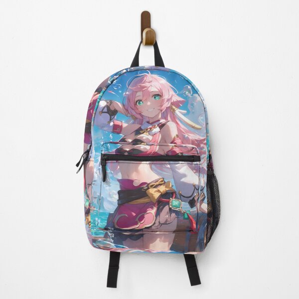 Item preview, Yanfei Genshin Impact Anime Girl Law Fire Liyue Waifu Crimson Counsel designed and sold by Tokyonomad.