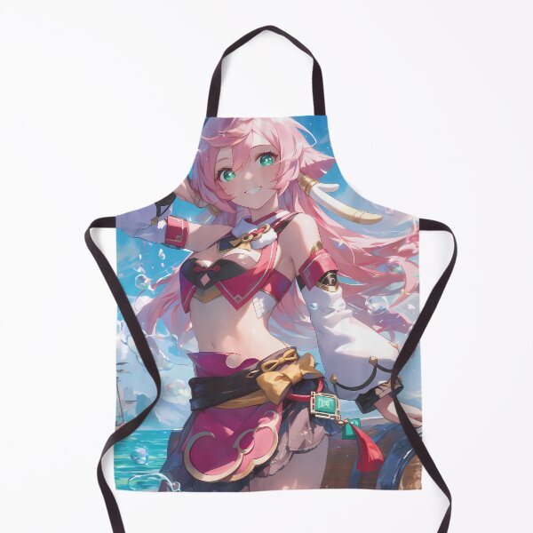 Item preview, Yanfei Genshin Impact Anime Girl Law Fire Liyue Waifu Crimson Counsel designed and sold by Tokyonomad.