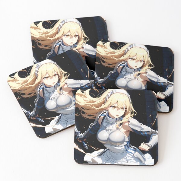 Item preview, Ais Wallenstein Danmachi Anime Fantasy Warrior Combat Shadows Light designed and sold by Tokyonomad.