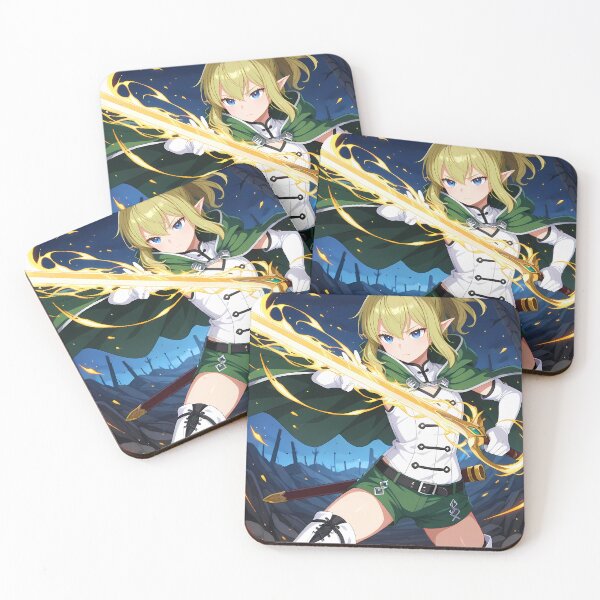 Item preview, Ryuu Lion Danmachi Anime Girl Fantasy Elf Action Fire Slash designed and sold by Tokyonomad.