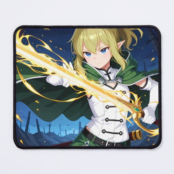 Item preview, Ryuu Lion Danmachi Anime Girl Fantasy Elf Action Fire Slash designed and sold by Tokyonomad.