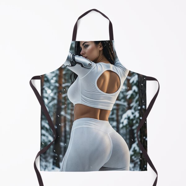 Item preview, Cyborg Woman In White Sportswear Snow designed and sold by CathryneDelamort.
