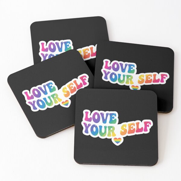 Item preview, Love Yourself Heart Pride Typography designed and sold by ZyVoAli.