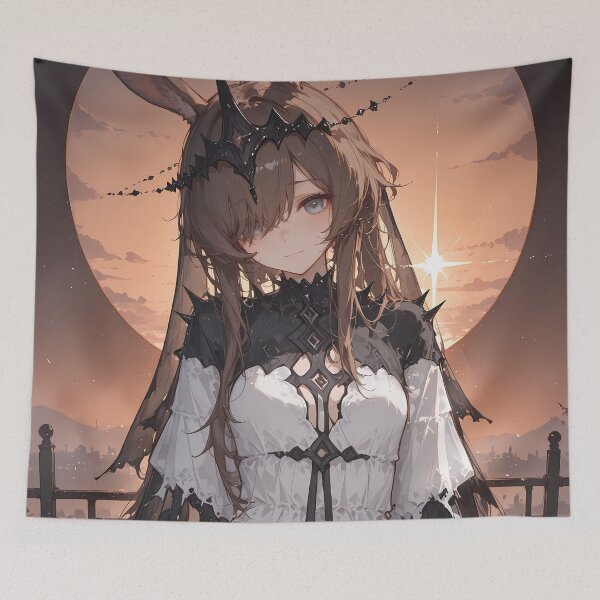 Item preview, Amiya Arknights Prelude To Dawn Sunset Gothic Grace Anime Girl designed and sold by Tokyonomad.