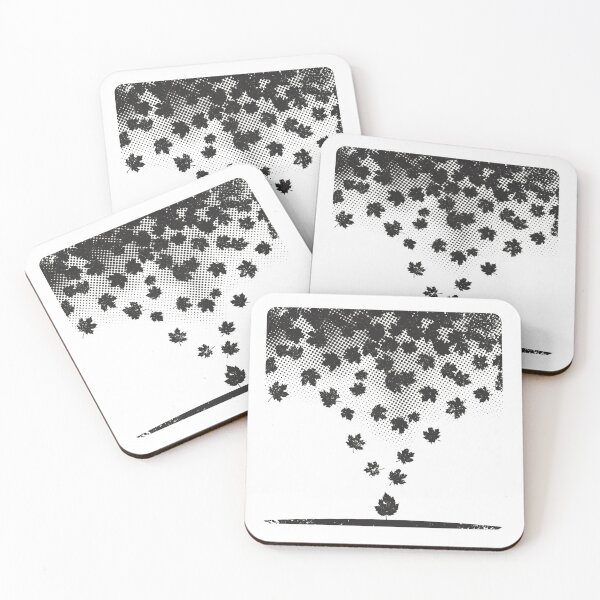 Item preview, Grunge Falling Leaves Vintage Black White Grounded Autumn Art designed and sold by INNER WINNER YOU.