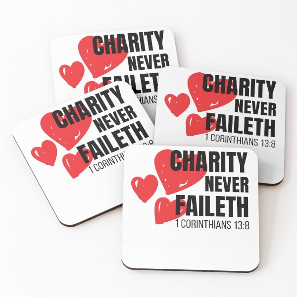 Item preview, Valentines Day gift Charity Never Faileth – 1 Corinthians 13:8 Christian Hearts designed and sold by DigitalDesignBPM.