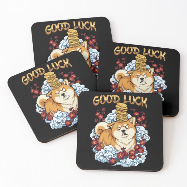 Item preview, Confused Akita Balancing Gold Coins and Plum Blossoms designed and sold by Tong4130.