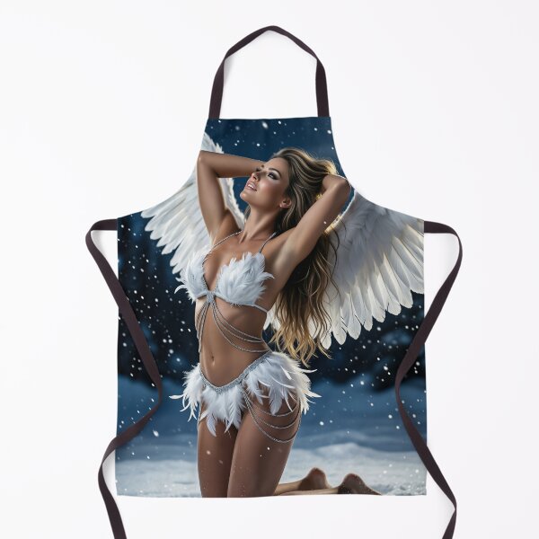 Item preview, Blonde Winged Angel Kneeling in Snow designed and sold by CathryneDelamort.