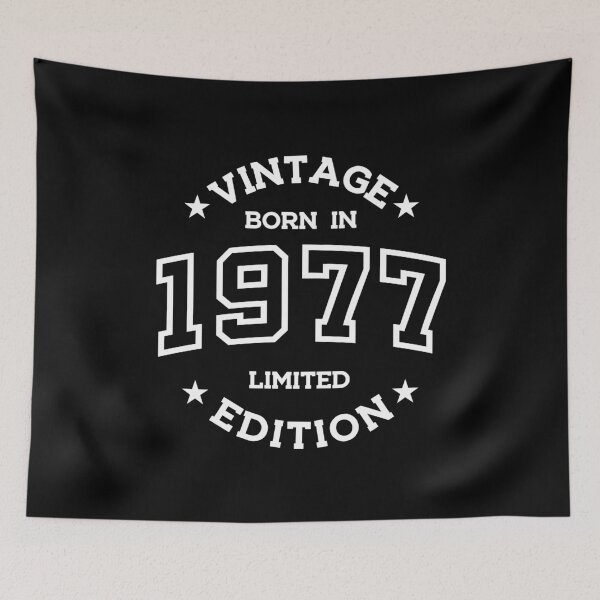 Item preview, Born in 1977 - Retro Style Print White designed and sold by Viktor Milana.