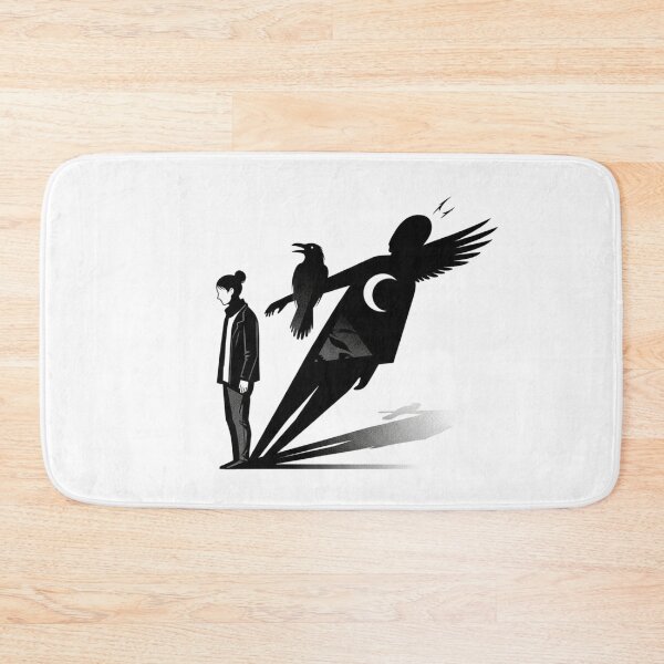 Item preview, Introspective Shadow Man Raven Gothic Monochrome Minimalist Art designed and sold by INNER WINNER YOU.