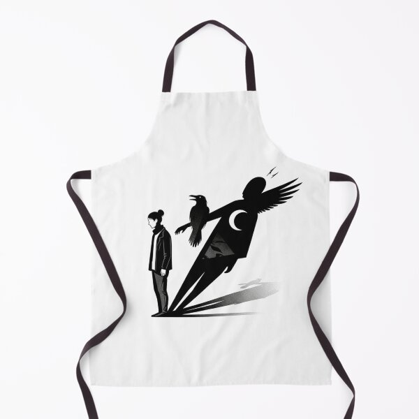 Item preview, Introspective Shadow Man Raven Gothic Monochrome Minimalist Art designed and sold by INNER WINNER YOU.