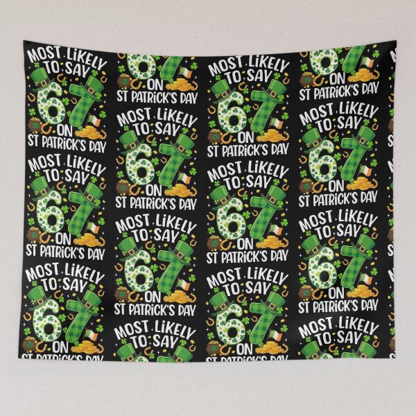 Item preview, Most Likely To Say 67 On St Patricks Day Leprechaun Hat Shamrock designed and sold by pansak.