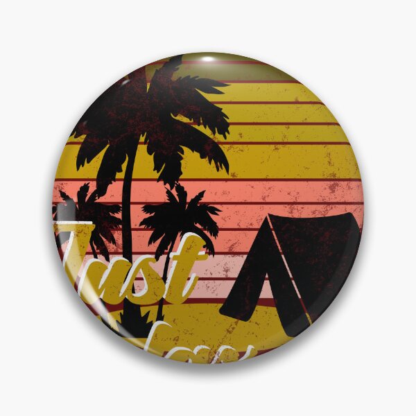 Item preview, Retro Sunset Camping – Just Relax Beach & Tent Art designed and sold by designRshop999.