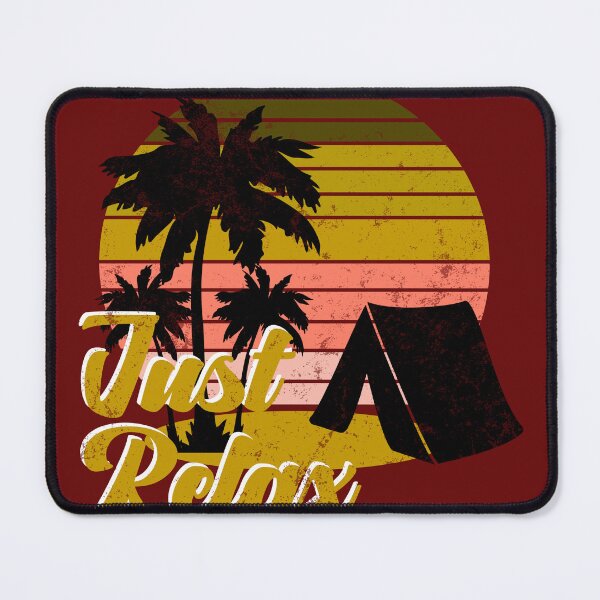 Item preview, Retro Sunset Camping – Just Relax Beach & Tent Art designed and sold by designRshop999.