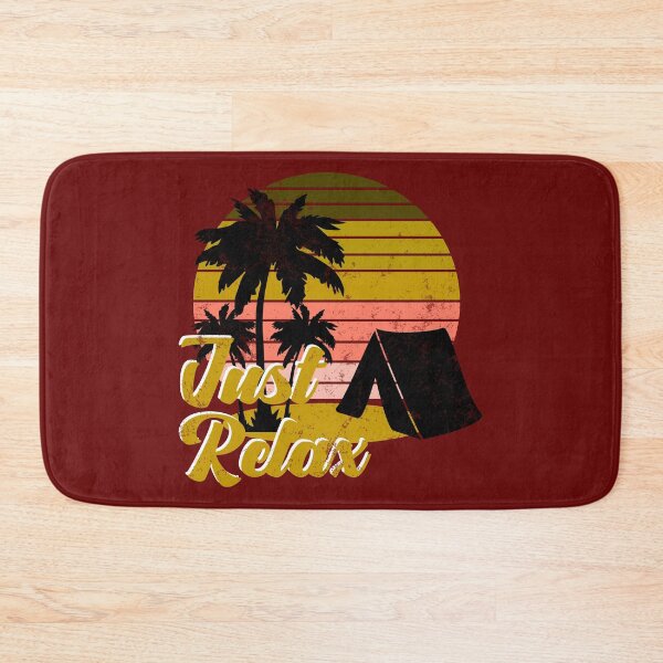 Item preview, Retro Sunset Camping – Just Relax Beach & Tent Art designed and sold by designRshop999.
