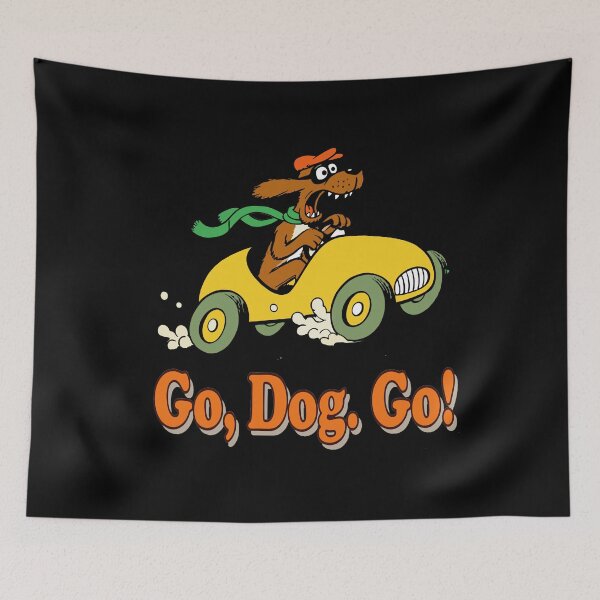 Item preview, Go Dog Go Retro Racing Illustration designed and sold by Nogameee142x.