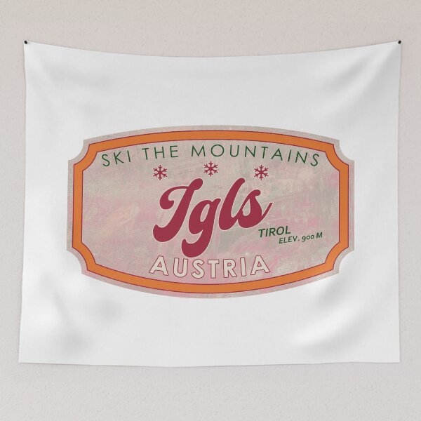 Item preview, Igls, Austria, Tirol, Ski, textured skiing badge designed and sold by Wanderful-roads.