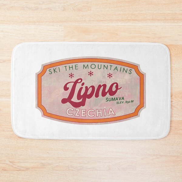 Item preview, Lipno, Czechia, Šumava, Alba, Ski, textured skiing badge designed and sold by Wanderful-roads.
