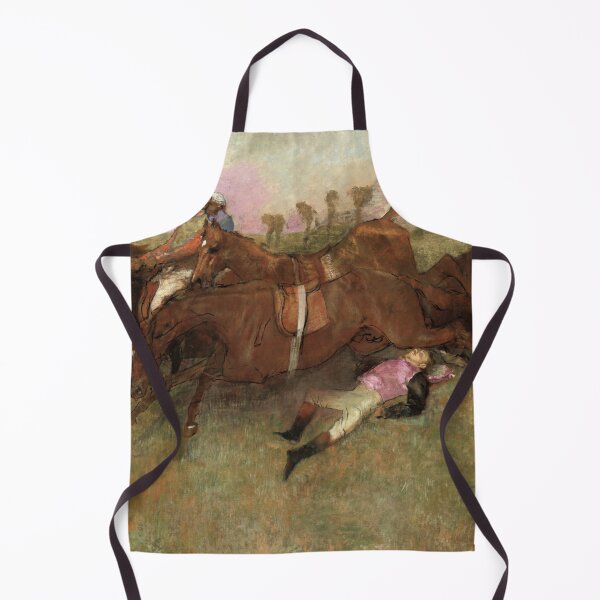 Artikelvorschau, Szene aus dem Hindernisrennen: Der gestürzte Jockey von Edgar Degas: Dramatische Rennkunst entworfen und verkauft von artofuniverse.