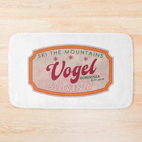 Item preview, Vogel, Slovenia, Gorenjska, Ski, textured skiing badge designed and sold by Wanderful-roads.