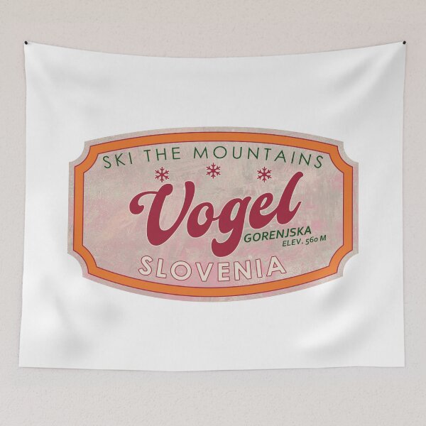 Item preview, Vogel, Slovenia, Gorenjska, Ski, textured skiing badge designed and sold by Wanderful-roads.