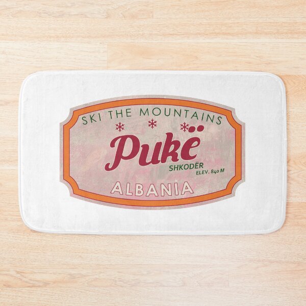 Item preview, Pukë, Albania, Shkodër, Ski, textured skiing badge designed and sold by Wanderful-roads.