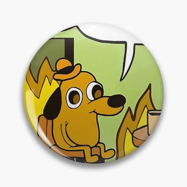 Item preview, This Is Fine - Funny Meme designed and sold by Maytham-99.