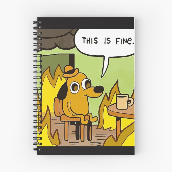 Item preview, This Is Fine - Funny Meme designed and sold by Maytham-99.