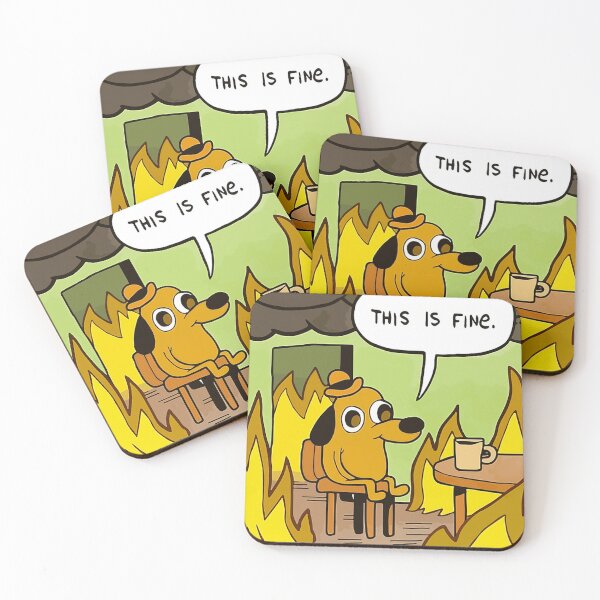 Item preview, This Is Fine - Funny Meme designed and sold by Maytham-99.