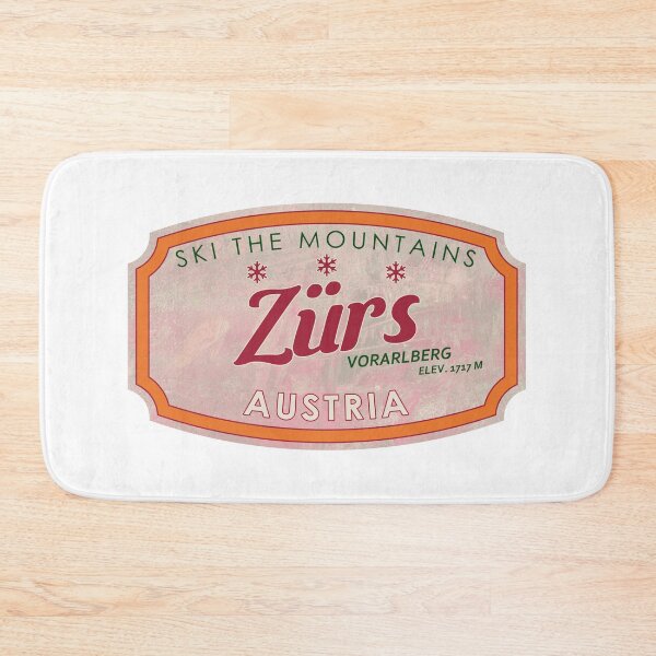 Item preview, Zürs, Austria, Vorarlberg, Alba, Ski, textured skiing badge designed and sold by Wanderful-roads.