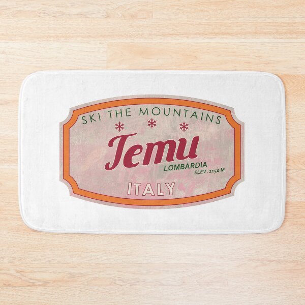Item preview, Temù, Italy, Lombardia, Alba, Ski, textured skiing badge designed and sold by Wanderful-roads.