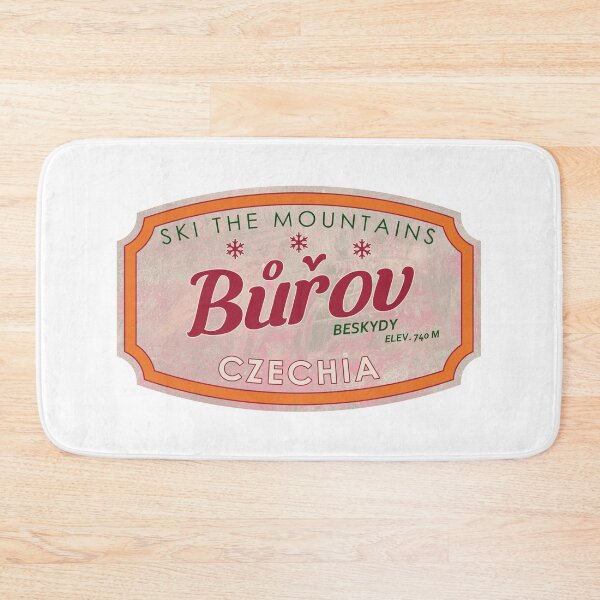Item preview, Bůřov, Czechia, Beskydy, Alba, Ski, textured skiing badge designed and sold by Wanderful-roads.
