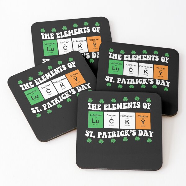 Item preview, The Elements of St Patricks Day Lucky Periodic Table Shamrock designed and sold by pansak.