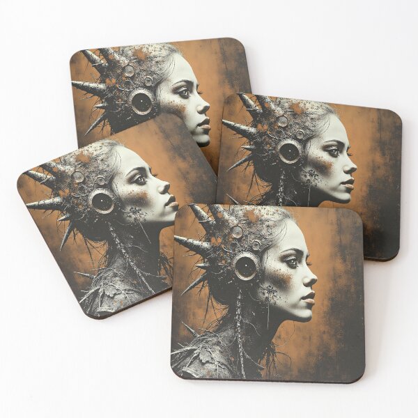 Item preview, Rustic Gothic Beautiful Girl with Horns designed and sold by Huskyyy Designs.
