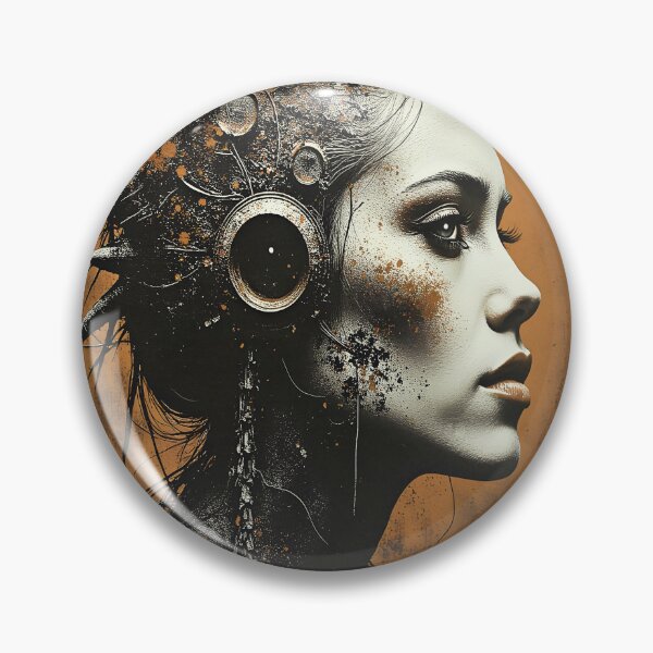 Item preview, Rustic Gothic Beautiful Girl with Horns designed and sold by Huskyyy Designs.