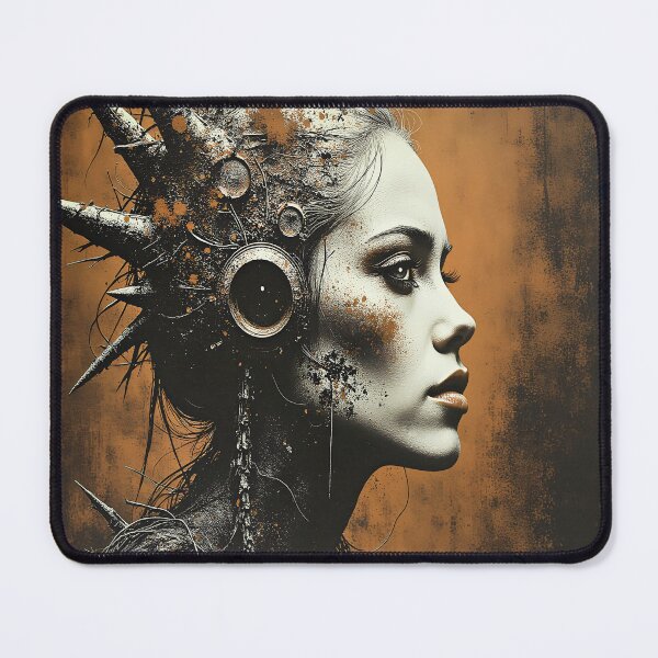 Item preview, Rustic Gothic Beautiful Girl with Horns designed and sold by Huskyyy Designs.