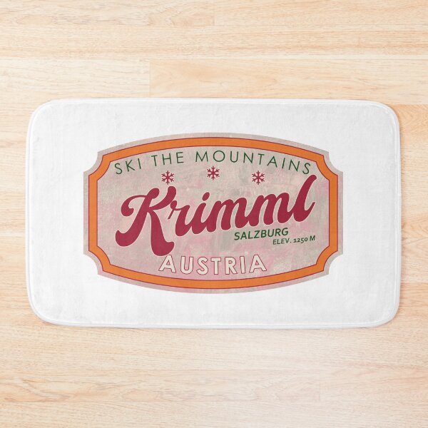 Item preview, Krimml, Austria, Salzburg, Ski, textured skiing badge designed and sold by Wanderful-roads.