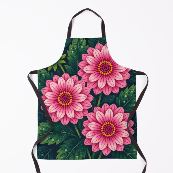 Item preview, Variegated pink dhalias with dark green leaves designed and sold by Ponted.