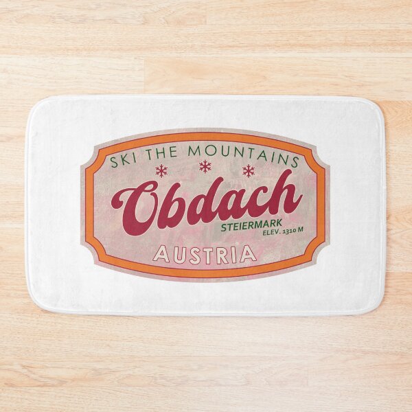 Item preview, Obdach, Austria, Steiermark, Ski, textured skiing badge designed and sold by Wanderful-roads.