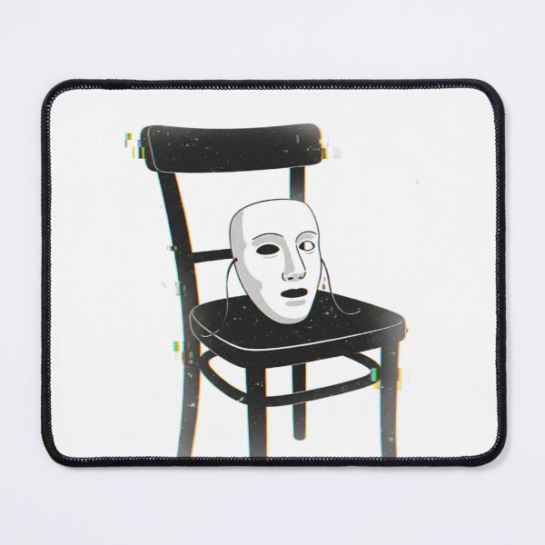 Item preview, Lo-Fi Mask on Chair Black White Glitch Art Aesthetic Design designed and sold by INNER WINNER YOU.