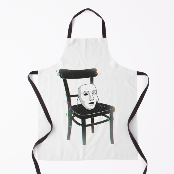 Item preview, Lo-Fi Mask on Chair Black White Glitch Art Aesthetic Design designed and sold by INNER WINNER YOU.