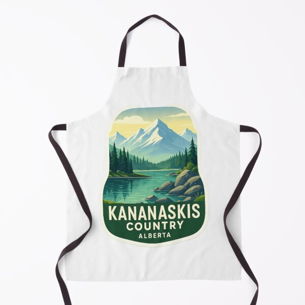 Item preview, Kananaskis Country Alberta Badge – Snowy Mountain Lake Scene designed and sold by Aryabek.