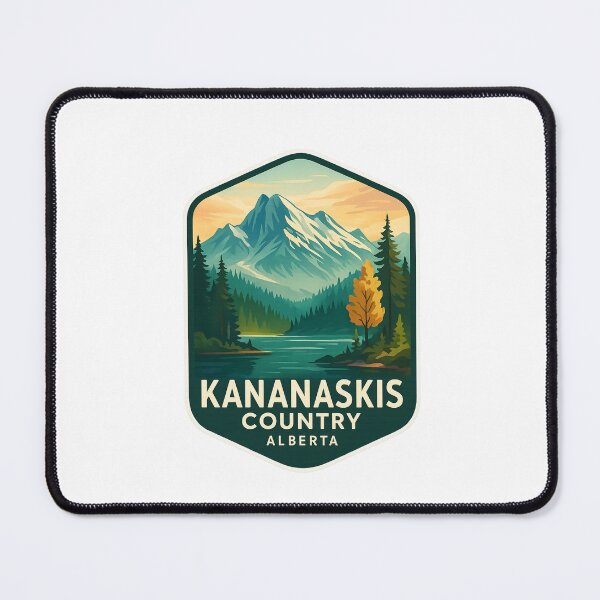 Item preview, Kananaskis Country Alberta Badge – Autumn Forest and Mountain View designed and sold by Aryabek.