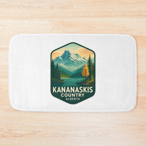 Item preview, Kananaskis Country Alberta Badge – Autumn Forest and Mountain View designed and sold by Aryabek.
