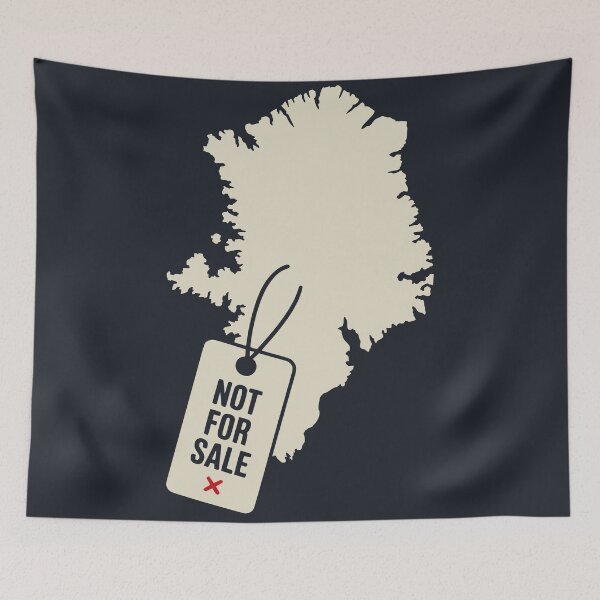 Item preview, Greenland Map With Not For Sale Tag designed and sold by Place-Heritages.