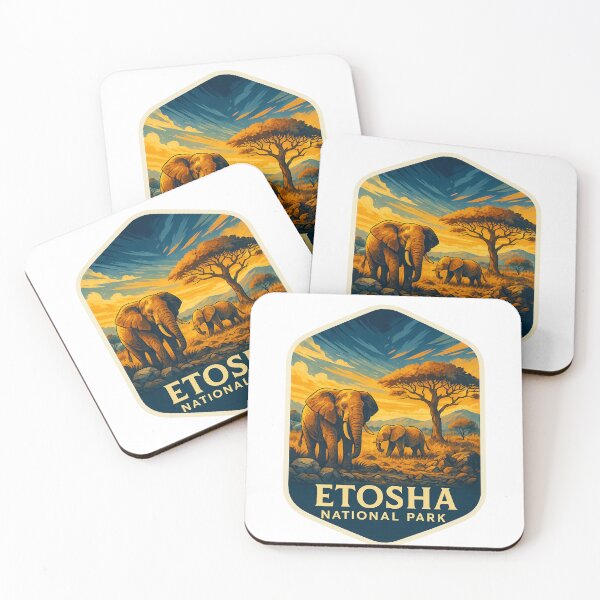 Item preview, Etosha National Park Namibia – Elephant Herd in Savanna designed and sold by Aryabek.