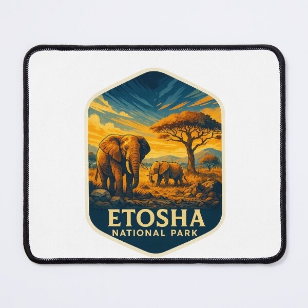 Item preview, Etosha National Park Namibia – Elephant Herd in Savanna designed and sold by Aryabek.