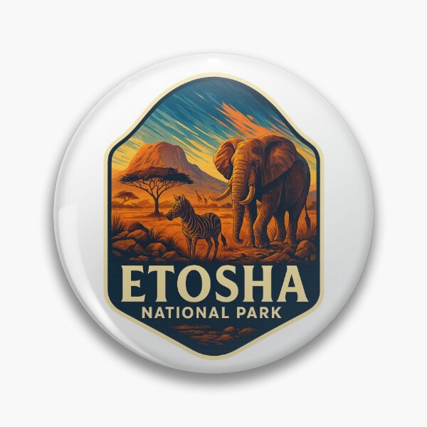Item preview, Etosha National Park Namibia – Elephant and Zebra at Sunset designed and sold by Aryabek.